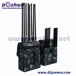 Portable Backpack Built-in Battery Cellular 2g 3G 4G Lte GSM CDMA Cellphone WiFi 6 Bands Bluetooth GPS Signal Blocker/ Jammer